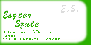 eszter szule business card